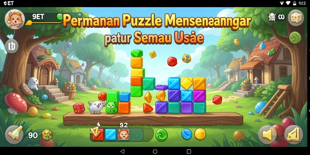 Screenshot utama 9ET menampilkan gameplay seru dalam menyelesaikan teka-teki.