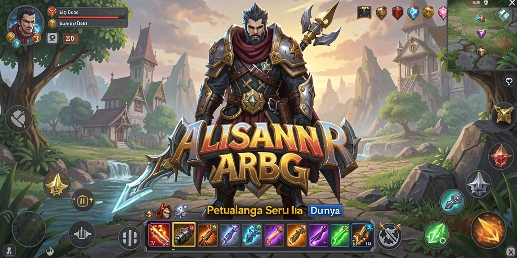 Screenshot gameplay ALISANRP yang menunjukkan pertarungan epik.