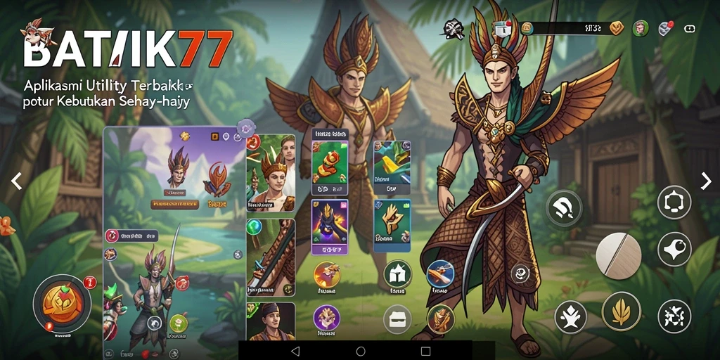 Tampilan antarmuka utama BATIK77 yang praktis dan intuitif.