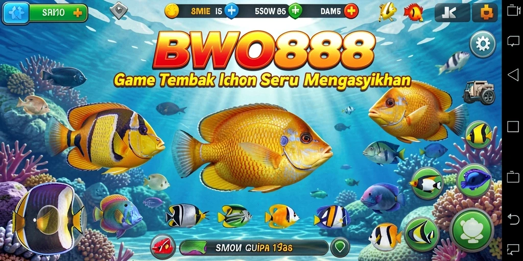 Tampilan game BWO888 dengan gameplay Tembak Ikan yang seru.