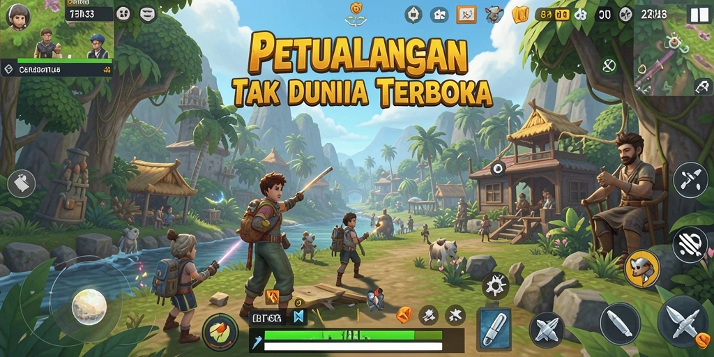Screenshot CERIA33 menunjukkan keindahan dunia terbuka yang menakjubkan.