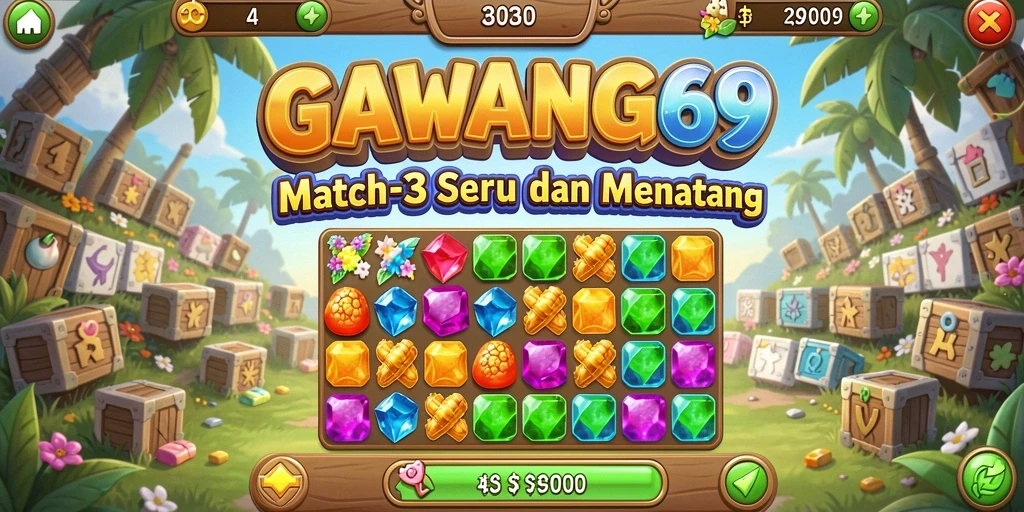 Tampilan gameplay seru di GAWANG69 yang penuh warna.
