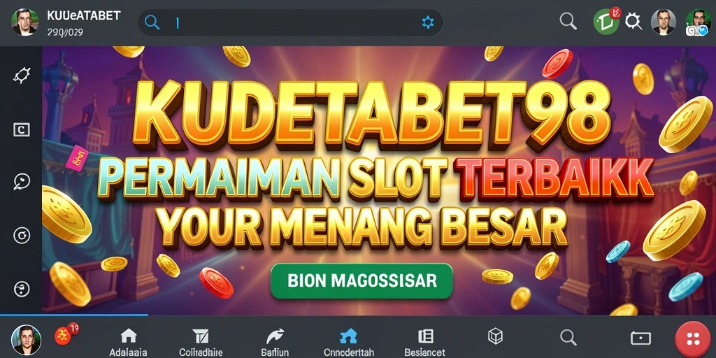 Screenshot gameplay KUDETABET98 menampilkan mesin slot yang menarik dan penuh warna.