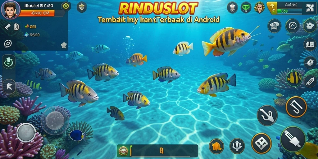 Screenshot gameplay RINDUSLOT menampilkan aksi menembak ikan yang seru.
