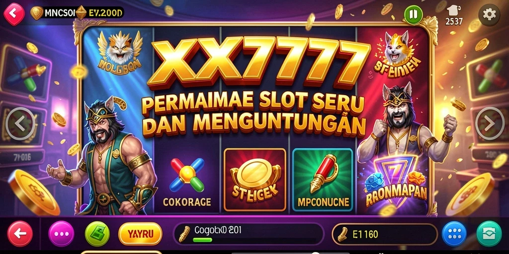 Tampilan menarik dari gameplay Slot XXX777 yang mendebarkan.